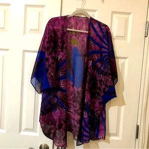 Kimono, royal blue and purple